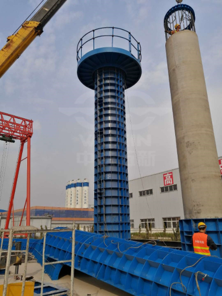 Trụ cầu đúc sẵn tuyến đường cao tốc Bắc Kinh-Đài Sơn của Công ty số 7 thuộc Cục Đường sắt số 4 Trung Quốc