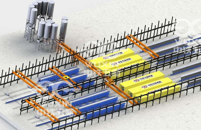 Dây chuyền sản xuất cầu thông tin hóa (dầm hộp nhỏ)